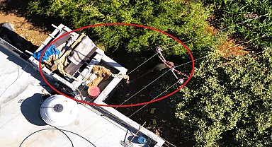 Dicle Elektrik dronları kaçak trafoyu yakaladı