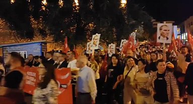 Edirnelilerden cumhuriyet ve demokrasi yürüyüşü