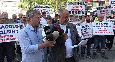 Erzincan İliç’te basın açıklaması: “Kredi kartlarımız icralık, esnaf kepenk kapattı, maden yeniden açılsın”