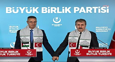 Filistin'in Ankara Büyükelçisi Faed Mustafa BBP Genel Başkanı Destici'yi ziyaret etti