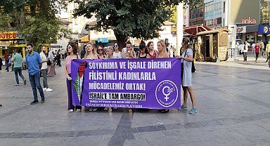 Gaziantep'te kadınlar Filistin için sokağa çıktı: 