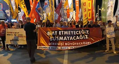 İstanbul Emek, Barış ve Demokrasi Güçleri, CHP’nin Kadıköy mitingine yürüyüşle katıldı