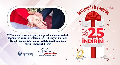 Kahramankazan Belediyesi’nden genç çiftlere destek