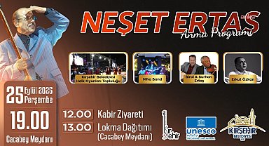 Kırşehir Belediyesi'nden Neşet Ertaş için anma programı 