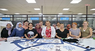 Konaklı kadınlar nakış kursunda emeği kazanca dönüştürüyor
