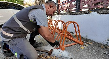 Lüleburgaz Belediyesi, kentin çeşitli noktalarına yeni bisiklet park istasyonları konumlandırılıyor