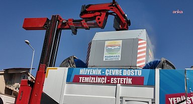 Marmaris’te akıllı konteynerler dezenfekte ediliyor