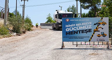 Menteşe Belediyesi ekiplerinden yoğun yol yapım mesaisi