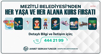 Mezitli Belediyesi’nden her yaşa ve ilgi alanına uygun kurslar 