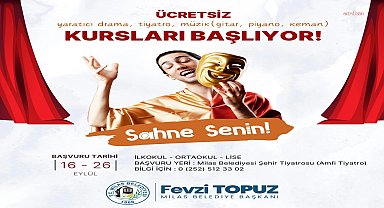Milas Belediyesi’nin kültür sanat kurslarına kayıtlar başlıyor