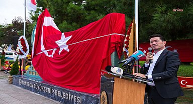 Ortahisar Belediye Başkanı Kaya, Ertuğrul Fırkateyni Şehitler Anıtı’nın açılışına katıldı