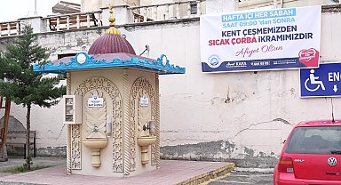 Ortahisar Belediyesi, Kent Çeşmeleri'nden sıcak çorba ikramına başladı 