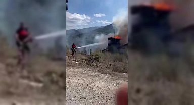 Sinop'ta anız yangını eve sıçradı: Bir ev kullanılamaz hale geldi 