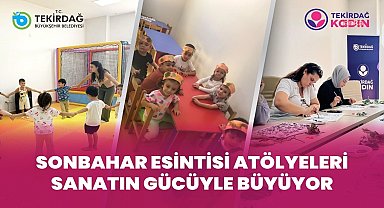 Tekirdağ Büyükşehir Belediyesi'nin atölyelerinde kadınlar ve çocuklar doğayla buluştu