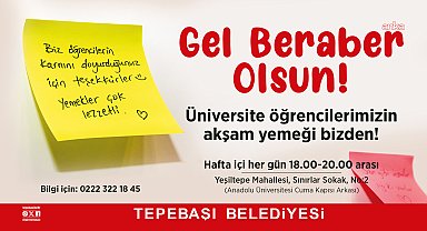 Tepebaşı'nda üniversite öğrencileri için ücretsiz yemek hizmeti devam ediyor