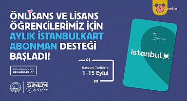 Üsküdar Belediyesi’nden üniversite öğrencilerine İstanbulkart abonman desteği