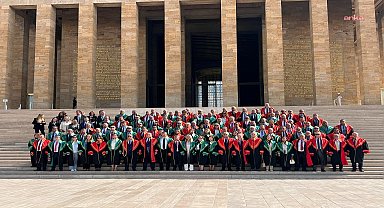 Yargıtay üyeleri, yeni adli yıl açılışı kapsamında Anıtkabir'i ziyaret etti