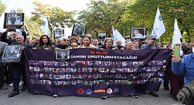10 Ekim Ankara Gar Katliamı'nda yaşamını yitirenler anıldı: 