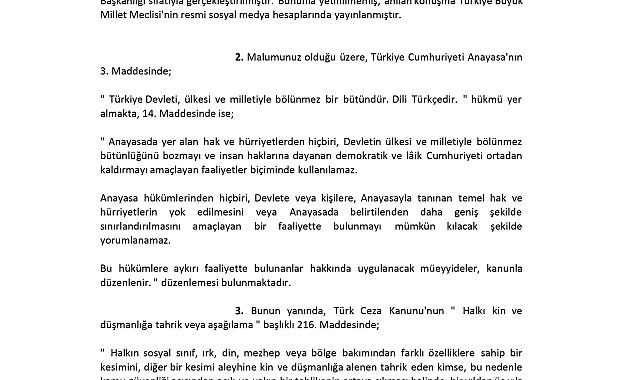 Atatürkçü Düşünce Derneği, TBMM Başkanı Numan Kurtulmuş hakkında suç duyurusunda bulundu