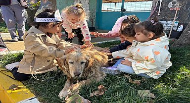 Bandırma'da miniklerden can dostlara ziyaret