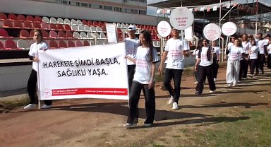 Burhaniye'de sağlıklı yaşam yürüyüşü yapıldı 