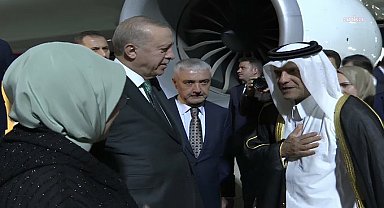 Cumhurbaşkani Erdoğan, Doha’ya ulaştı
