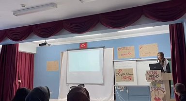 Elazığ'da lise öğrencilerinden kadın cinayetlerine dikkat çekmek için anlamlı etkinlik