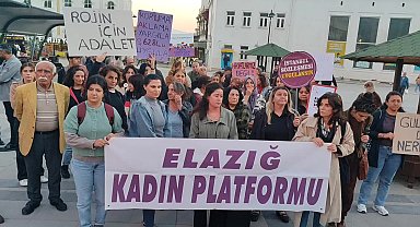 Elazığ Kadın Platformu üyeleri Rojin Kabaiş için toplandı: ''Yargı, bilim, siyaset el birliğiyle kadın cinayetlerinin üstleri örtülmeye çalışılıyor''