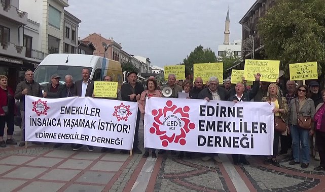 Emeklilerden Edirne'de eylem: