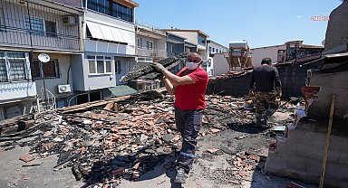Gaziemir Belediyesi’nden yangında zarar gören evlere yardım eli