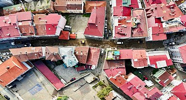 Giresun Belediyesi, Laçin Sokak'ta yenileme çalışmalarını sürdürüyor