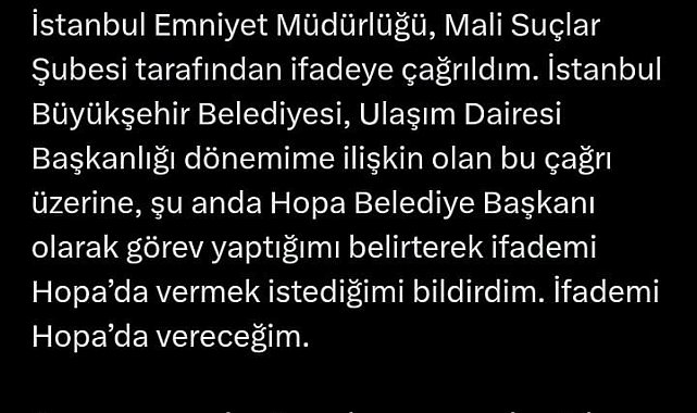 Hopa Belediye Başkanı Utku Cihan: İfademi Hopa'da vereceğim. Görevimizin başındayız