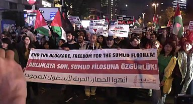 İsrail'in Sumud Filosu baskınına Filistin Eylem Komitesi'nden kınama eylemi