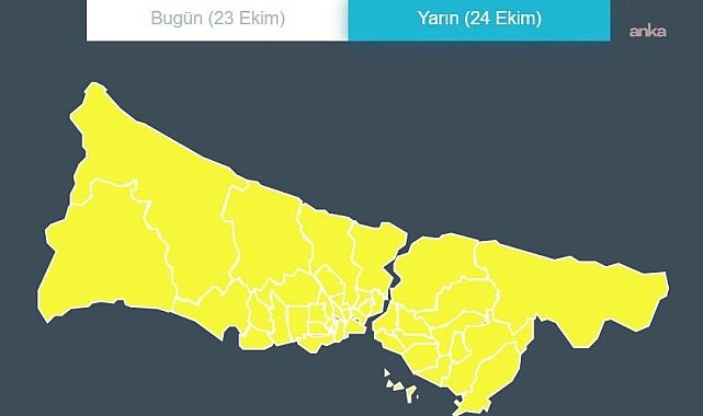 İstanbul Valiliği: Meteorolojiden İstanbul'a sarı kodlu uyarı