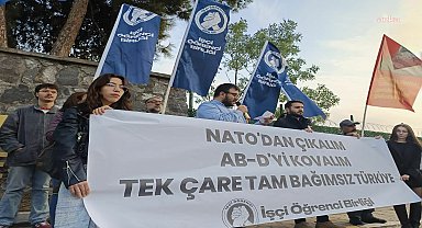 İTÜ'deki NATO etkinliği protesto edildi: Üniversiteler, NATO'nun çiftliği değil, halkın ihtiyaçlara çözüm üretme alanlarıdır