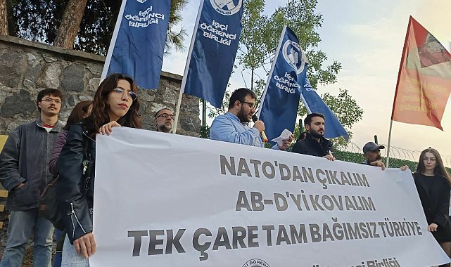 İTÜ'deki NATO etkinliği protesto edildi: Üniversiteler, NATO'nun çiftliği değil, halkın ihtiyaçlara çözüm üretme alanlarıdır