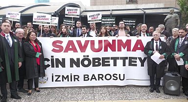 İzmir’de baro başkanlarından “Savunma Nöbeti”: “Avukatın güçlü olmadığı yerde yurttaşın hakkı korunmaz”