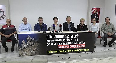 İzmir Gemi Söküm Koordinasyon Grubu: Aliağa gemi söküm tesisleri çevre ve halk sağlığı ihmalleriyle çalışmaya devam ediyor
