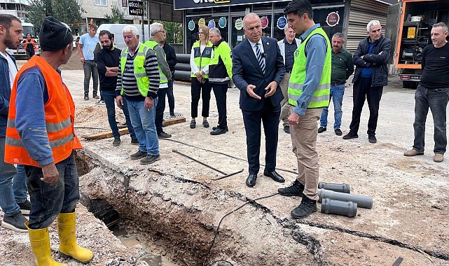 İZSU Genel Müdürlüğü’nün Gaziemir Sarnıç’ta 205 milyon TL'lik yatırımla başlattığı çalışmalar hızla ilerliyor