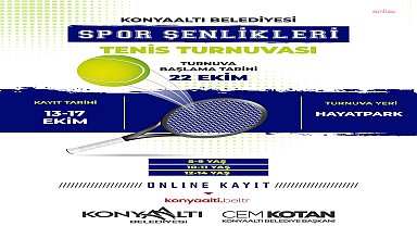 Konyaaltı’nda 29 Ekim Cumhuriyet Bayramı’na özel tenis turnuvası