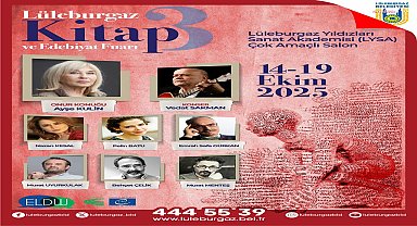 Lüleburgaz 3'üncü Kitap ve Edebiyat Fuarı 14 Ekim’de başlıyor