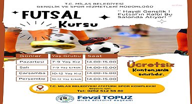 Milas Belediyesi'nin düzenlediği futsal kursları için kayıtlar başladı
