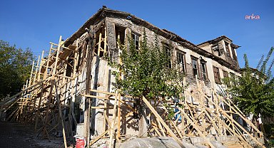 Milas'ta Hadi Eskişar Konağı’nda restorasyon çalışmaları hız kazandı