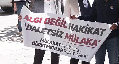 Mülakat mağduru öğretmenler MEB önünde eylem yaptı... Samet öğretmen: 