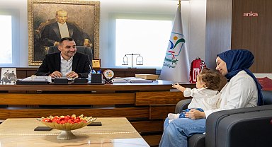 SMA'lı minik Burçe'den Manavgat Belediye Başkan Vekili Çiçek'e ziyaret