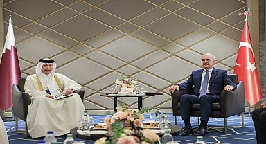 TBMM Başkanı Numan Kurtulmuş, Katar Devleti Şura Meclisi Başkanı Ghanim ile görüştü
