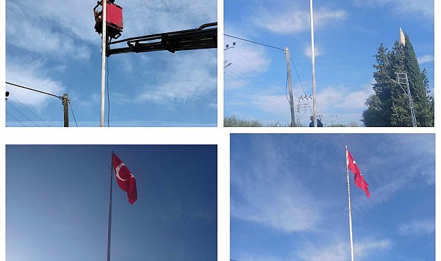 Yumurtalık'ta bayraklar yenilendi